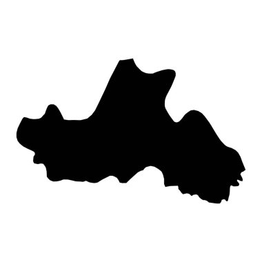 Hamadoni Bölgesi haritası, Tacikistan idari bölümü. Vektör illüstrasyonu.