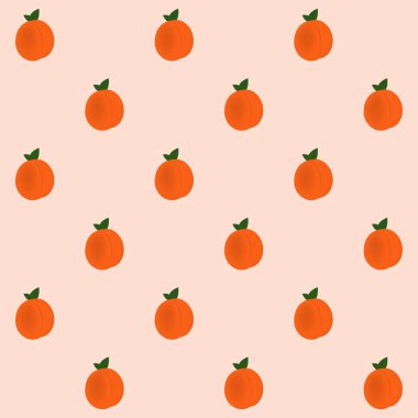 Şeftalili kusursuz desen. Vektör illüstrasyonu.