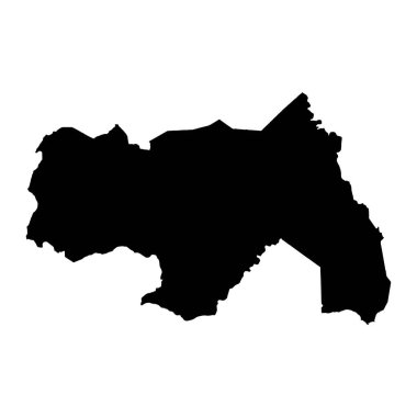 Kuzey Bölgesi haritası, Uganda idari bölümü. Vektör illüstrasyonu.