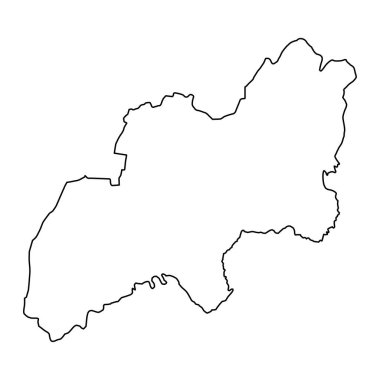 Khatlon region map, administrative division of Tajikistan. Vector illustration. clipart