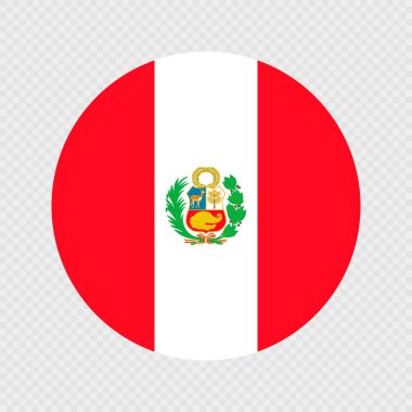 Peru daire bayrağı. Vektör illüstrasyonu.
