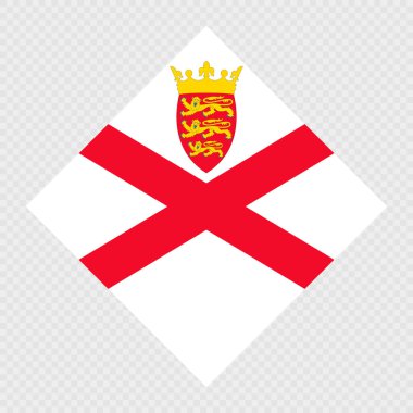Jersey eşkenar dörtgen bayrağı. Vektör illüstrasyonu.