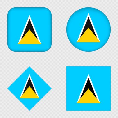 Aziz Lucia Bayrak Simgeleri Paketi. Vektör illüstrasyonu.