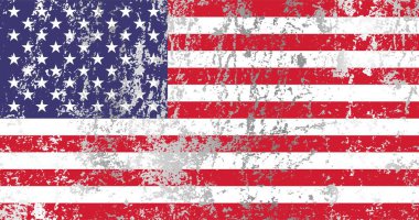 Grunge etkisi olan ABD bayrağı.