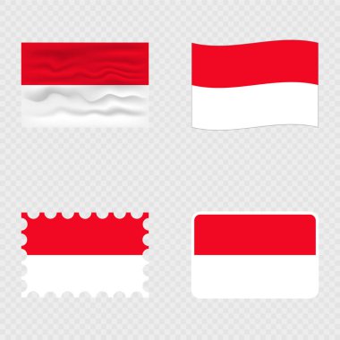 Monako ulusal bayrağı dört farklı stilde.