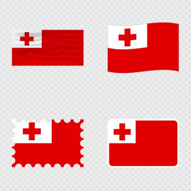 Tonga ulusal bayrağı dört farklı stilde.