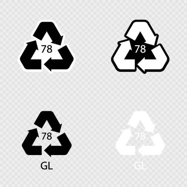 Gümüş kaplama cam. Cam geri dönüşüm kodu 78 GL.