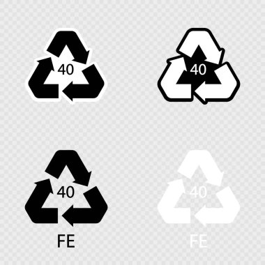 Plastik geri dönüşüm sembolü FE 40, Paketleme Plastiği.