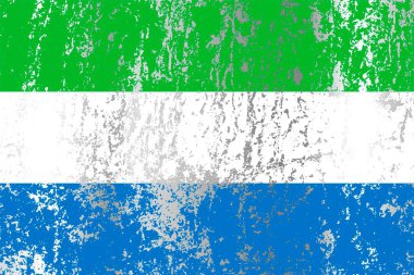 Grunge efektli Sierra Leone bayrağı.