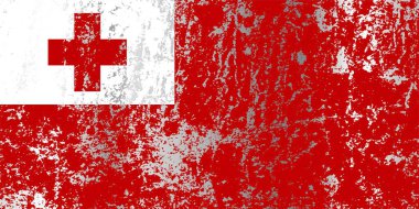 Grunge efektli Tonga bayrağı.