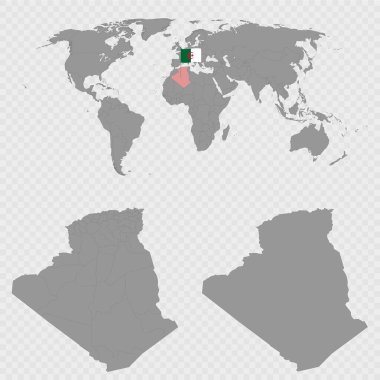 Dünya Konumu ile Cezayir Haritası Ayarlandı.