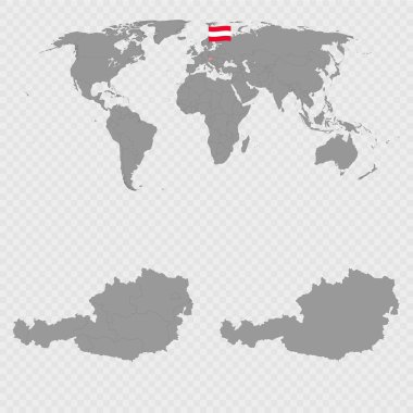 Dünya Konumu ile Avusturya Haritası Ayarlandı.