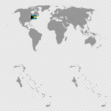 Dünya Konumuyla Bahamalar Haritası Ayarlandı.