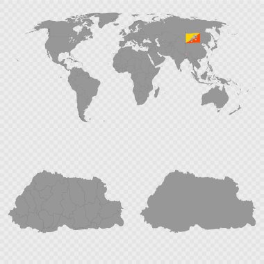 Dünya Konumu ile Bhutan Haritası Ayarları.