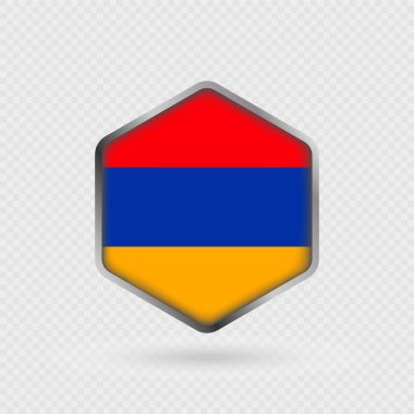 Altıgen şeklinde Ermenistan bayrağı simgesi.