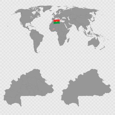 Burkina Faso Haritası Dünya Konumu ile Ayarlandı.