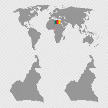 Dünya Konumu ile Kamerun Haritası Ayarları.