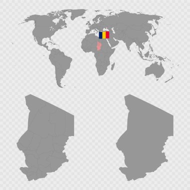 Dünya Konumu ile Çad Haritası Ayarları.