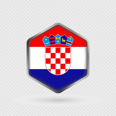Hırvatistan 'ın altıgen şeklindeki bayrak simgesi.