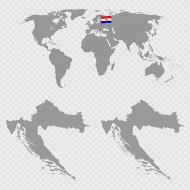 Hırvatistan Dünya Konumuyla Harita Ayarlandı.