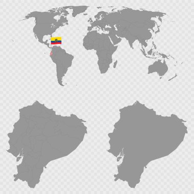 Dünya Konumu ile Ekvador Haritası Ayarları.