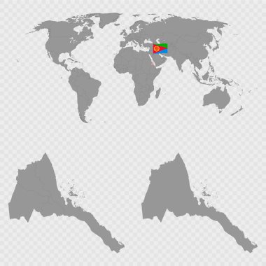 Eritre Haritası Dünya Konumu ile Ayarlandı.