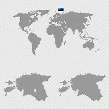 Dünya Konumu ile Estonya Haritası Ayarlandı.