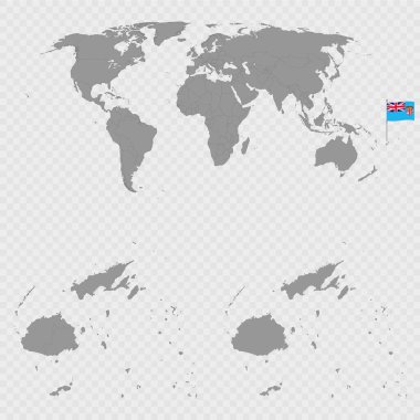 Dünya Konumu ile Fiji Haritası Ayarları.