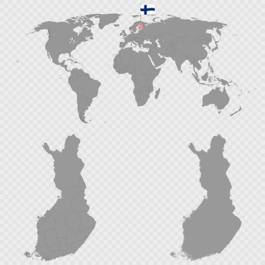 Dünya Konumuyla Finlandiya Haritası Ayarlandı.