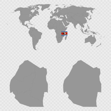 Dünya Konumu ile Eswatini Harita Ayarları.