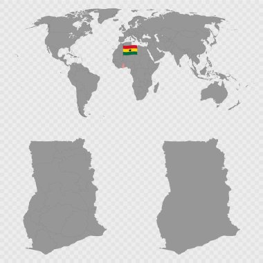 Dünya Konumu ile Gana Haritası Ayarları.