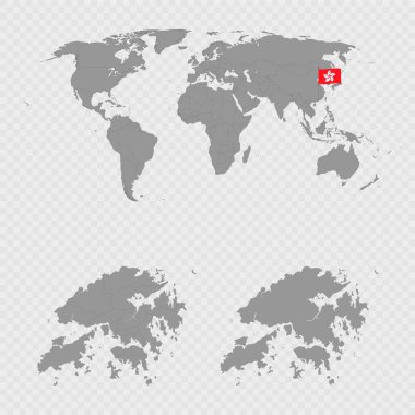 Dünya Konumu ile Hong Kong Haritası Ayarlandı.