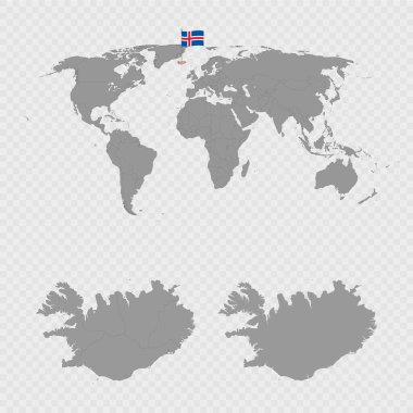 Dünya Konumu ile İzlanda Haritası Ayarları.