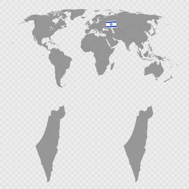 Dünya Konumuyla İsrail Haritası Ayarlandı.