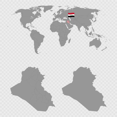 Irak Haritası Dünya Konumuyla Ayarlandı.