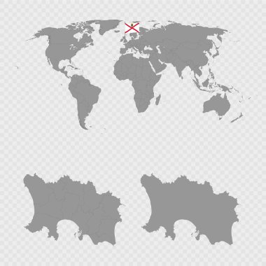 Jersey Haritası Dünya Konumuyla Ayarlandı.