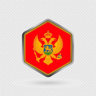 Karadağ Altıgen Şeklinde Bayrak Simgesi.