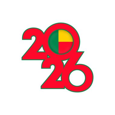 İçinde Benin bayrağı olan 2026 bayrağı.
