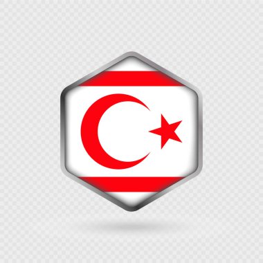 Kuzey Kıbrıs Bayrak Simgesi Altıgen Şeklinde.