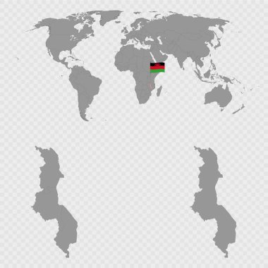 Dünya Konumu ile Malavi Haritası Ayarları.