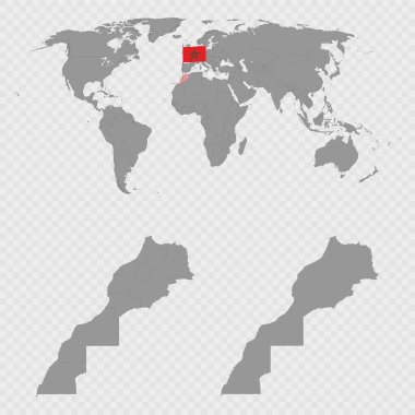 Dünya Konumu ile Fas Haritası Ayarları.