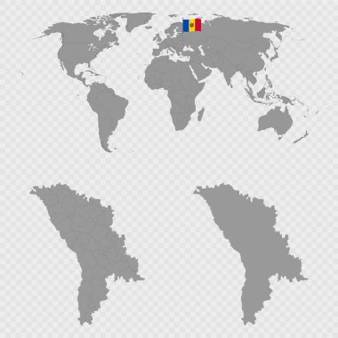 Dünya Konumuyla Moldova Haritası Ayarlandı.