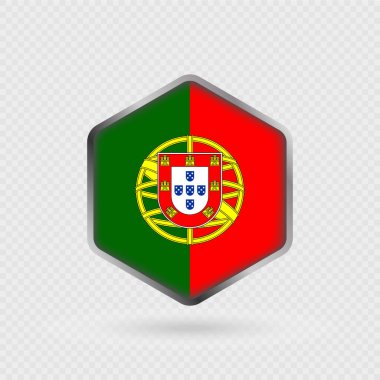 Altıgen Şeklinde Portekiz Bayrak Simgesi.