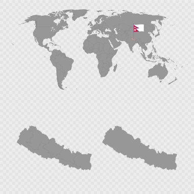 Dünya Konumu ile Nepal Haritası Ayarları.