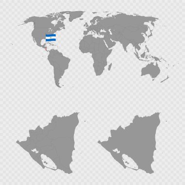 Nikaragua Haritası Dünya Konumu Belirlendi.