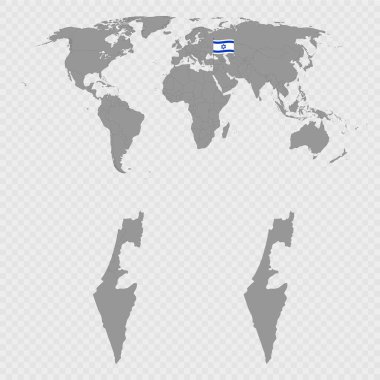 Dünya Konumuyla İsrail Haritası Ayarlandı.