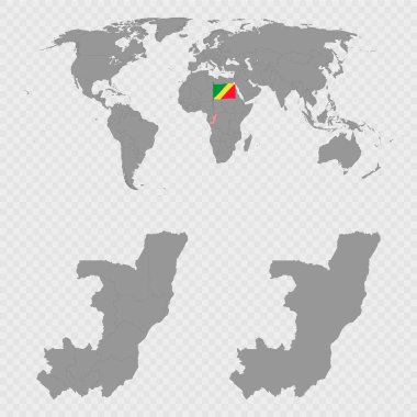 Kongo Harita Cumhuriyeti Dünya Konumu ile Ayarlandı.