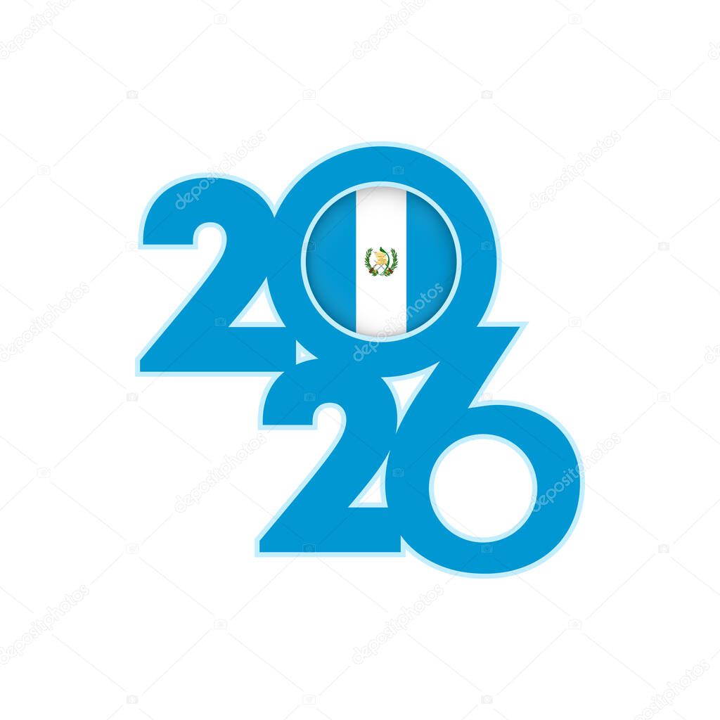 2026 banner with Guatemala flag inside.