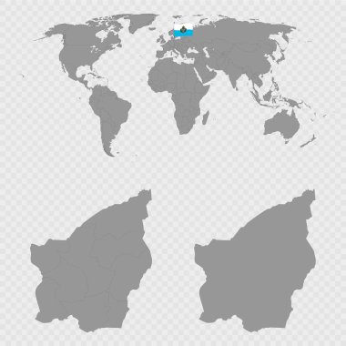 Dünya Konumlu San Marino Haritası.