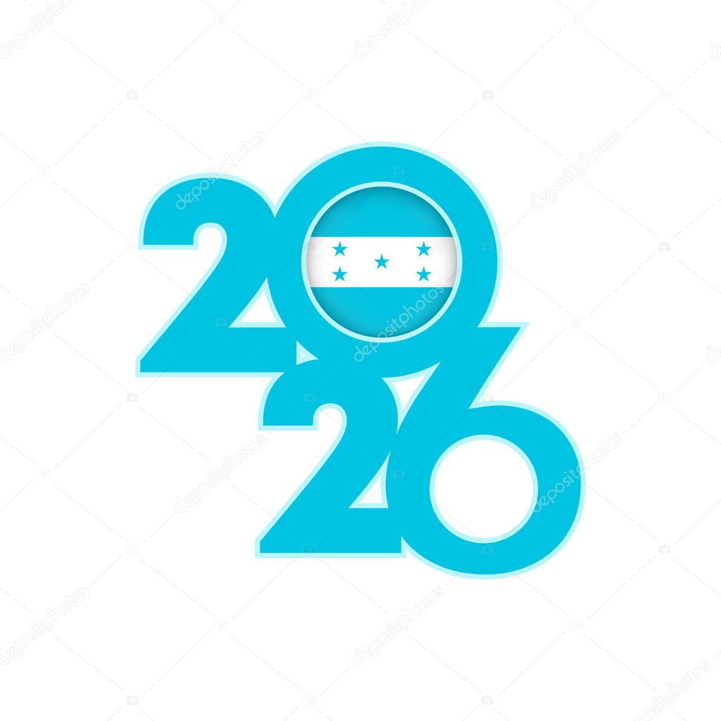 2026 banner with Honduras flag inside.